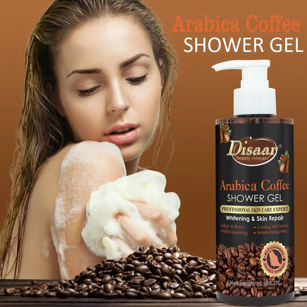 Natural Coffee Shower Gel Anti Aging Wrinkle Deep Cleaning Hydrating Moisturizing Refresh Activate Firming Smooth Skin Care300ML