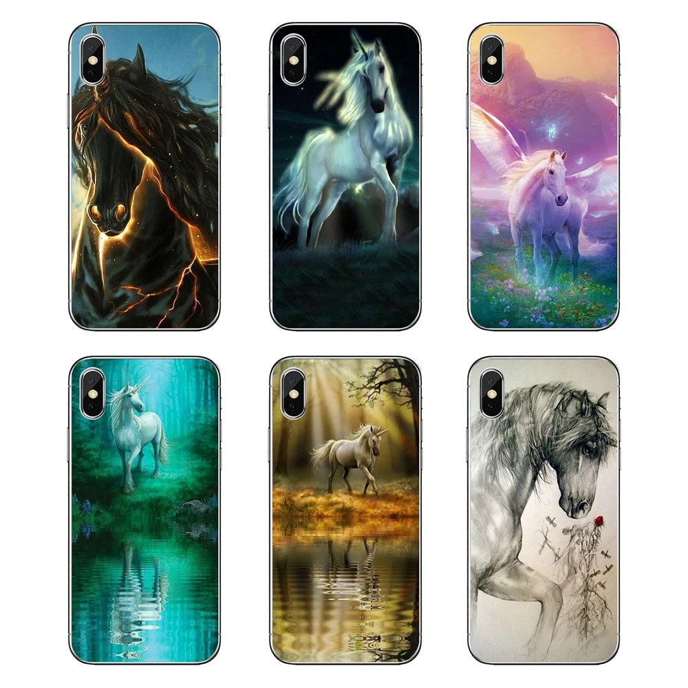 For Xiaomi Mi A1 A2 5X 6X 8 lite SE Pro Max Mix 2 2S 3 Mi5 Mi5S TPU Transparent Case Covers Rainbow Unicorn Horse Animal pattern |