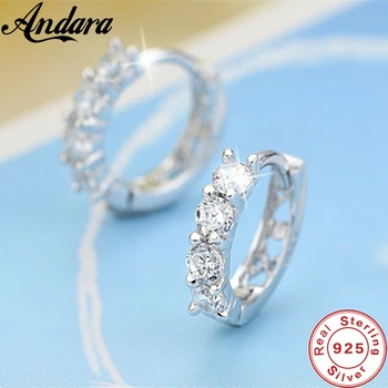 Wholesale 925 Sterling Silver Earrings Inlaid With Zircon Crystal Earrings For Women Wedding Jewelry Gifts
