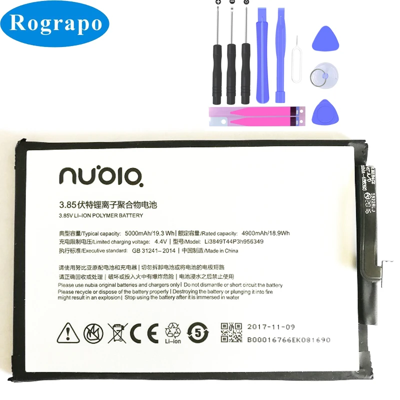 

Full 5000mAh Li3849T44P3h956349 Battery For ZTE Nubia N1 NX541J Original Cell Mobile Phone Batteries