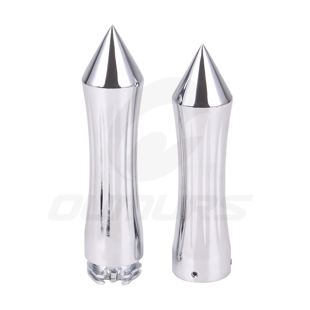OUMURS мотоцикл " Заготовка Спайк ручки руля для Harley Touring Sportster XL Dyna Softail Honda Yamaha Suzuki Kawasaki - Цвет: Chrome