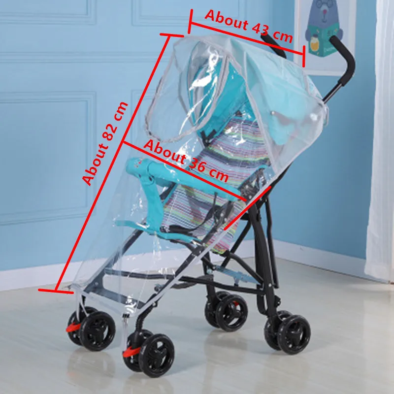 Baby Stroller Cover Transparent Waterproof Umbrella Stroller Wind Shield Cover 