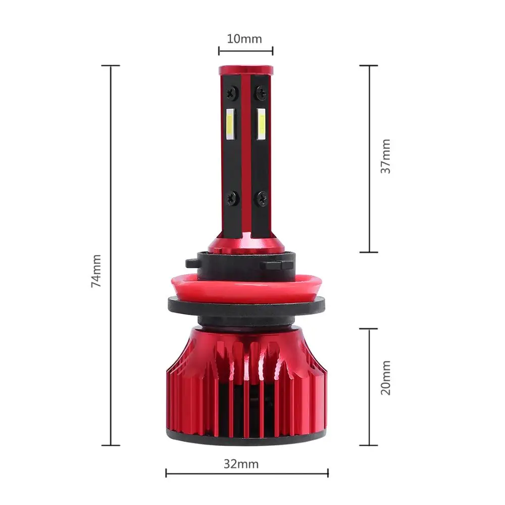 ASLENT 4 стороны люмен 1860 чипы 56W реальный 10000lm H1 H3 H7 H11 9005 9006 автомобиля светодиодный фары для авто налобный фонарь со светодиодами 12v