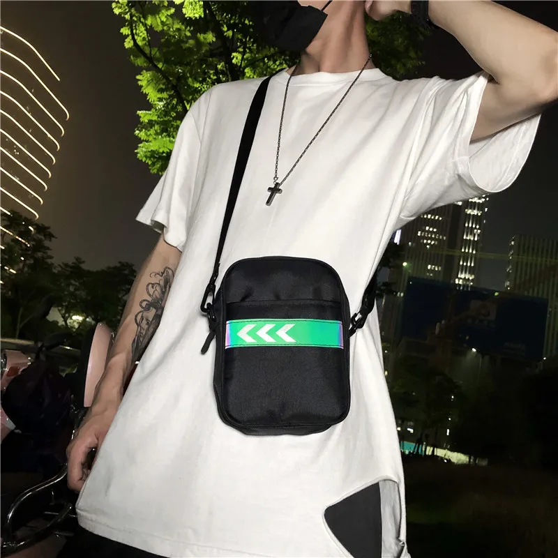 

South Korea INS Japanese-style Korean-style Vintage Sense Couples Shoulder Bag Simple Hip Hop Disco Dancing Versatile Reflective