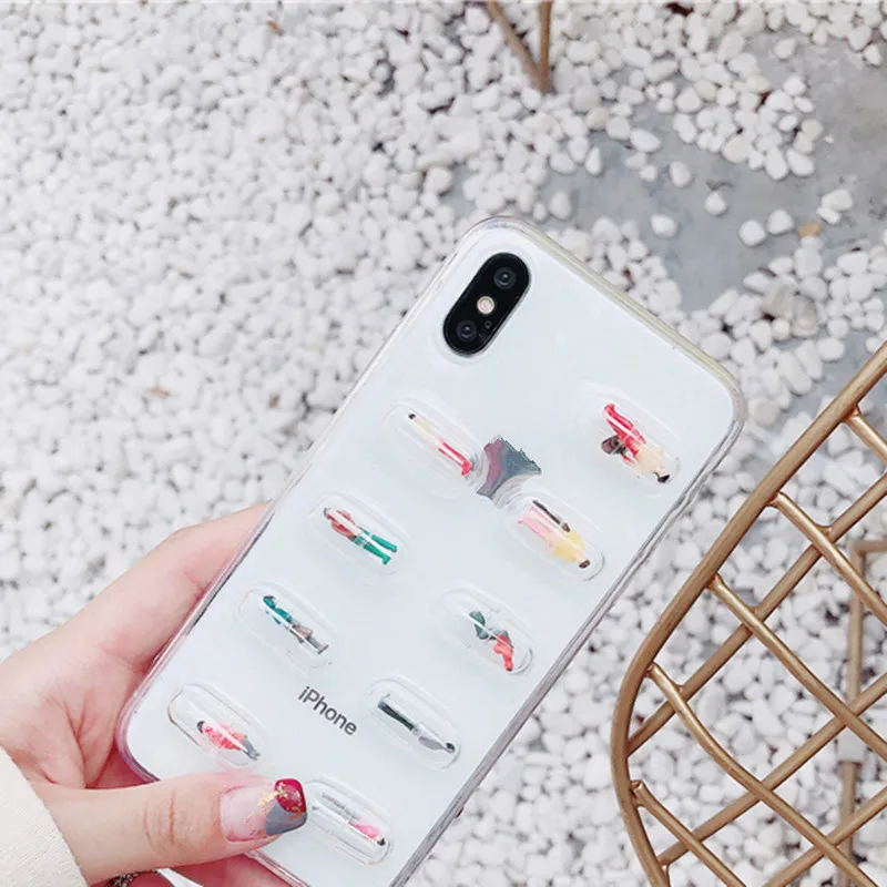 Таблетки капсулы люди Забавный мобильный телефон чехол для iPhone 6S 6 7 7Plus 8 8Plus X XR XS MAX пара Чехол Мягкий ТПУ Футляр для телефона