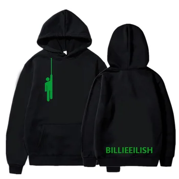 

Billie Eilish Hoodie Sweatshirt Women Fashion Yellow Green Unisex Hoodies Autumn Winter Pullover Fleece Overcoat Womens Clothing