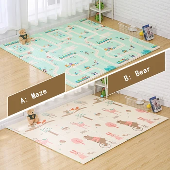 Baby Play Mat Crawling Mat Double Surface Baby Carpet Rug Developing Mat for Children Game Pad in The Nursery Activity Gym 2