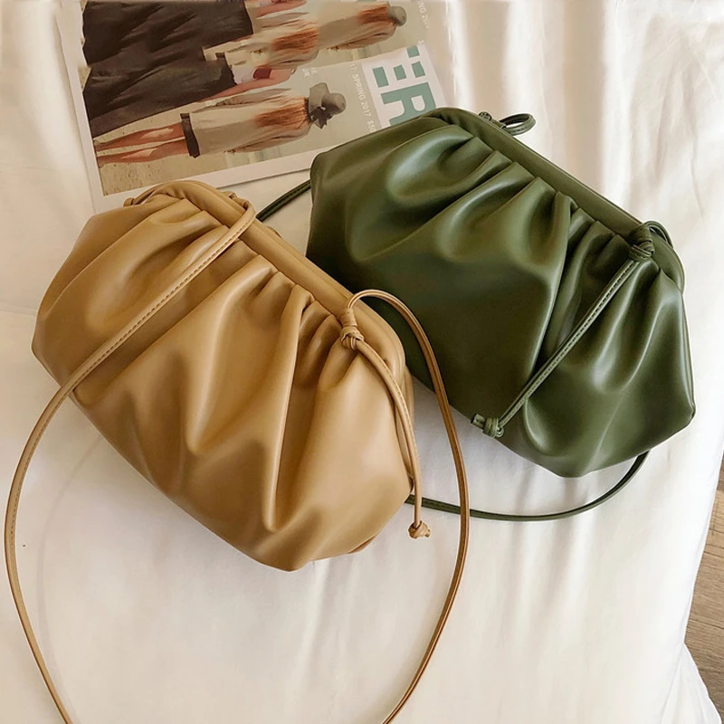 

2019 New Ladies Dumplings Package Simple Solid Color Fashion Trend Wild Personality Shoulder Bag Messenger Bag Purse