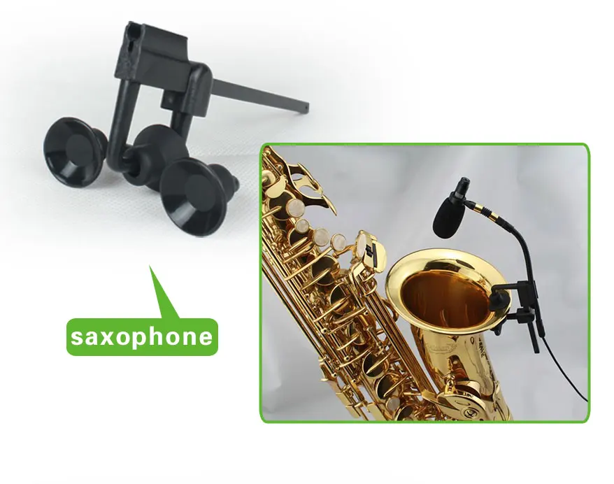 Saxophone Violin Trumpet Instrument Big Musical Condenser Microphone 4Pin Connector For Audio Technica Wireless System