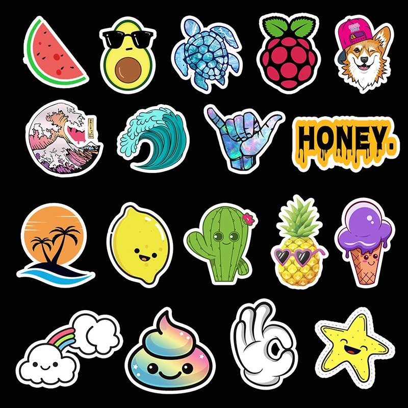 50 шт. мультфильм Kawaii VSCO стикер s для Chidren игрушка водонепроницаемый стикер с рисунком из мультфильма на DIY чемодан ноутбук велосипедный шлем наклейки F3