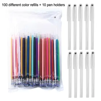 

100/120pcs Refills Set Glitter Multi Colored Painting Stationery Pastel Pen Refill Fluorescent Rod Refill School Color Supp P3L3