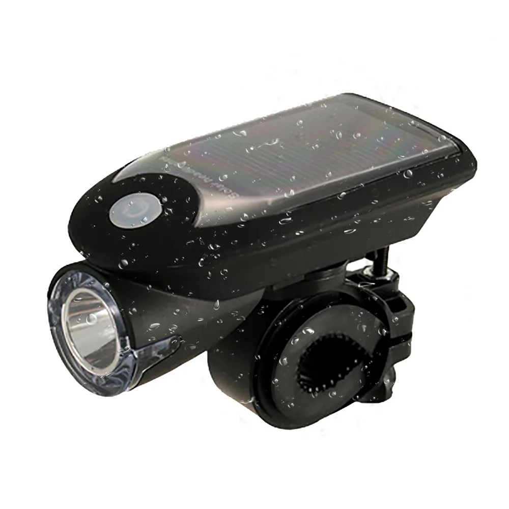 Clearance USB Charging Solar Bicycle LED Lights 360 Degrees Revolving Front And Rear Light Torch Mount LED Head Front Light 8