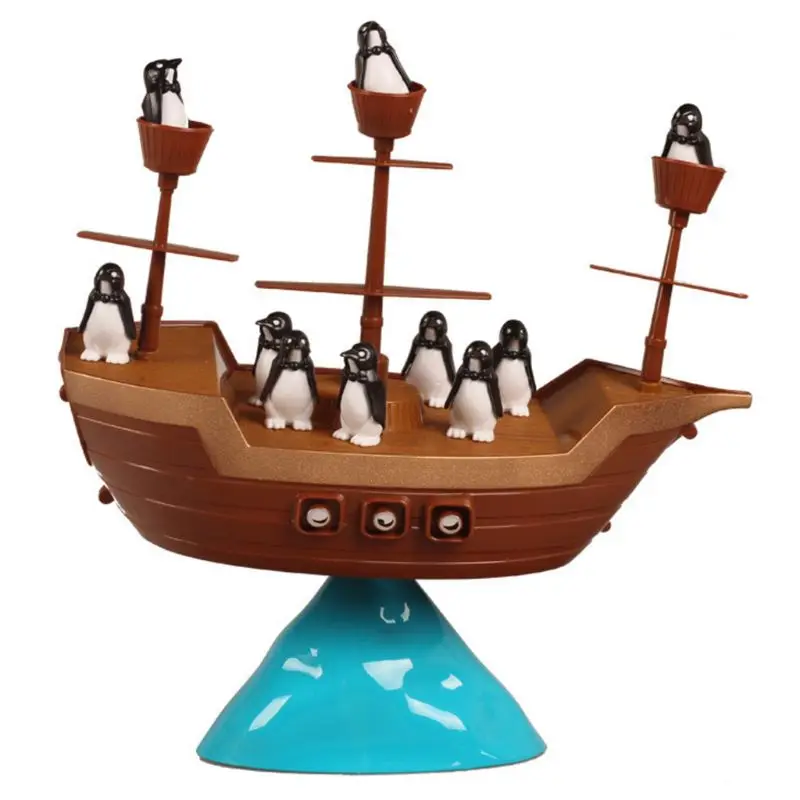 

Balancing Penguin Pirate Ship Educational Toy Challenge Difficult Balance Stack
