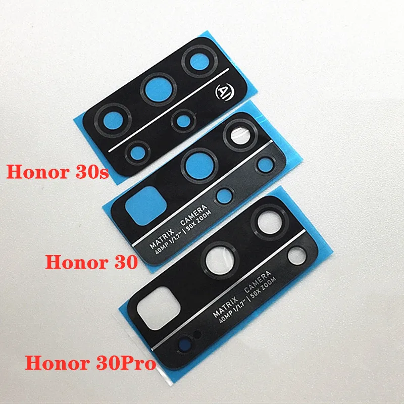 

100Pcs/Lot Original Back Camera Glass Lens Cover For Huawei Honor 30 30S 30Pro Rear Camera Outside Glass Lens Replacement