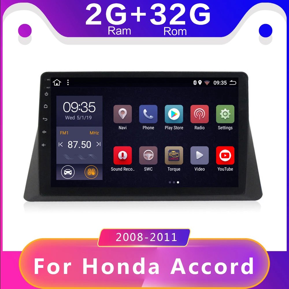 Автомобильный мультимедийный плеер 10 1 &quot2 DIN Android 9 для Honda Accord 8 2008 2013 2 dincar стерео