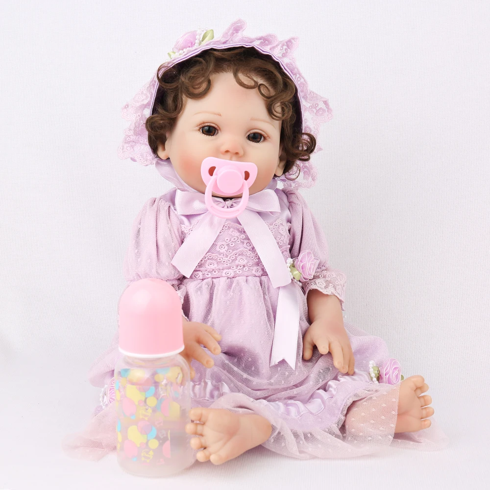 Bebe Кукла reborn 45 см малыш boneca Возрожденный силикон полное тело мягкий силиконовый