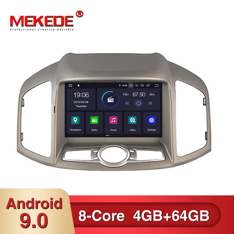 Android 9,0 4+ 64G gps навигация автомобильное радио плеер для CHEVROLET CAPTIVA 2012-2013 мультимедийный плеер головное устройство