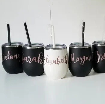 

Custom Name Cup Decor Glasses Sticker Glasses Wall Decal personalized art decoration JH176