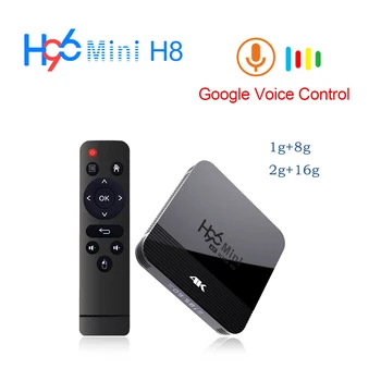 

H96 Mini H8 Android 9.0 Smart TV Box 2GB 16GB 2.4G 5G Wifi 4K Youtube Media player BT4.0 4K Google Play Android TV Set top box