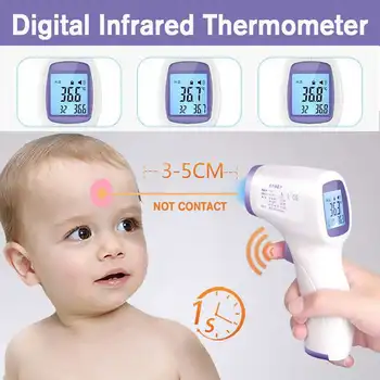 

LCD Digital Infrared Thermometer Non-Contact with Backlight Temperature Meter IR Dual-patternt temperature measure Multi-purpose