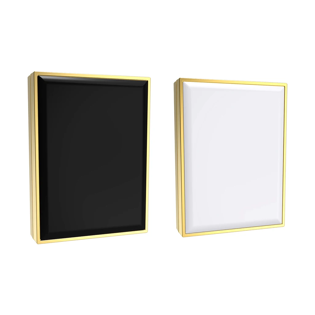 Mini Compact Folding Double Sided Magnifying Makeup Mirror, 1X  / 10X Magnification with 32 pcs Led Lights- Black / White