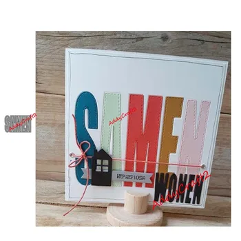 

New Metal cutting dies word SAMEN cut die mold decoration Scrapbook paper craft knife mould blade punch 2020