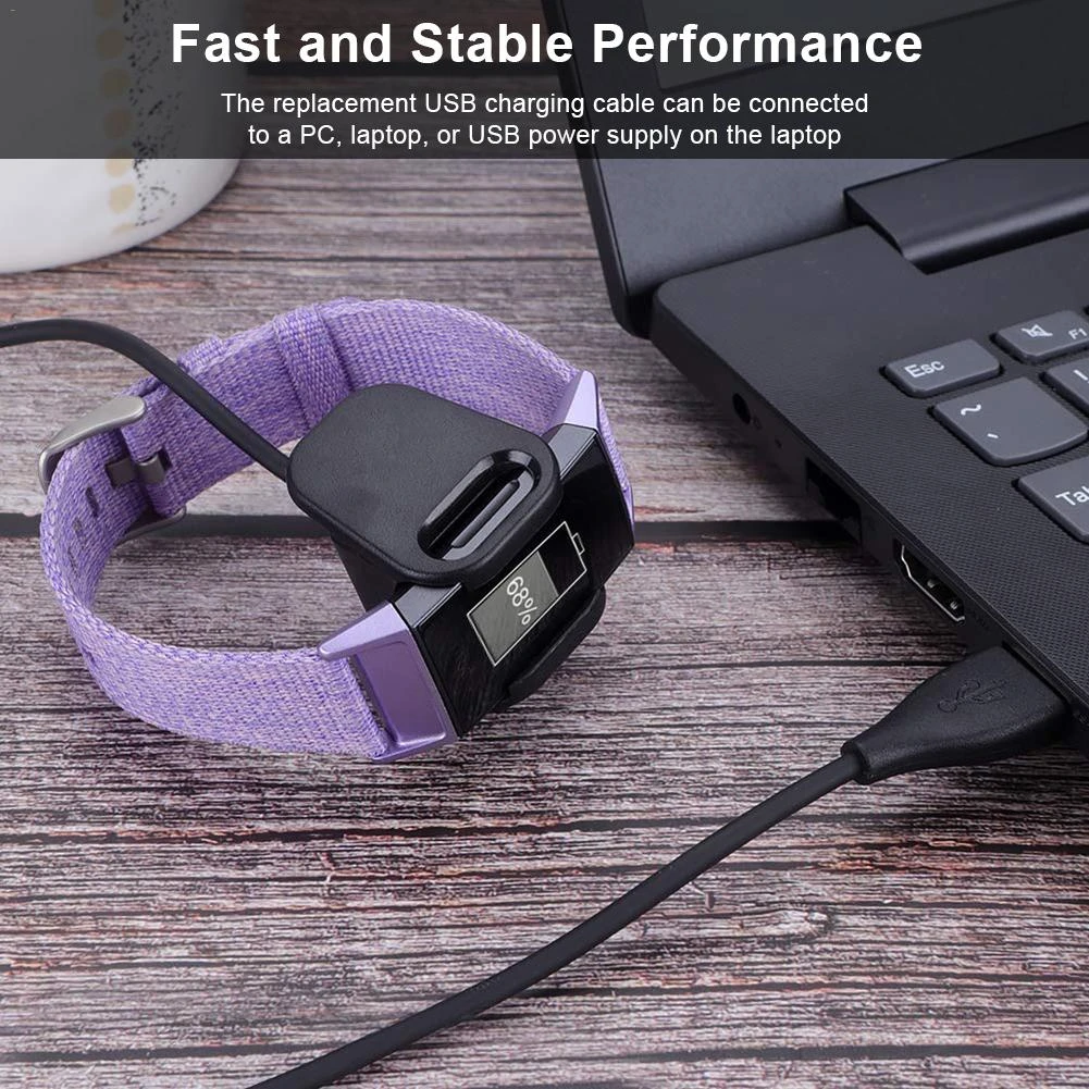 USB Charging Cable For Fitbit Charge 4 Smart Watch Portable Durable Charger Adapter Replacement Charging Dock  Drop Shipping