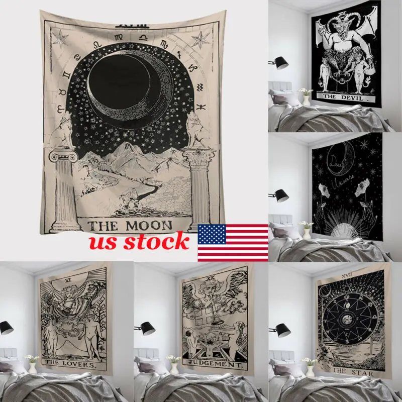 Fashion Tapestry Fresh Style Tarrot Sun Moon Pattern Blanket Mandala bohemian Decorative Hippie tapestry Home Decor