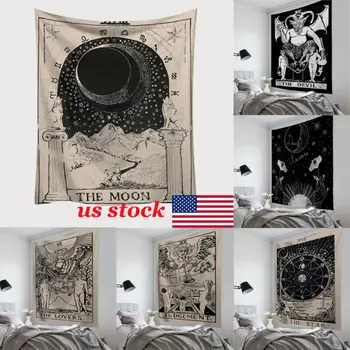 

Fashion Tapestry Fresh Style Tarrot Sun Moon Pattern Blanket Mandala bohemian Decorative Hippie tapestry Home Decor Beach Mat