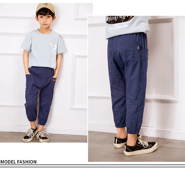 BOY'S Pants Summer Wear Children Anti Mosquito Pants Thin Childrenswear Middle And Large CHILDREN'S Trousers Fashion Loose