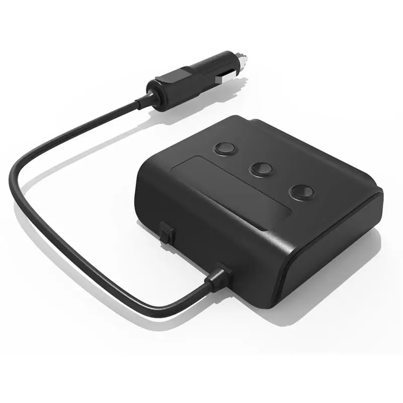 Onever прикуриватель сплиттер 100 Вт 4 USB Автомобильное зарядное устройство адаптер с светодиодный вольтметр со сменным предохранителем 10A