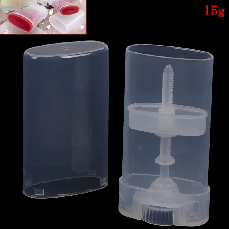 15g Plastic Lip Balm Tubes Clear Cosmetic DIY Empty Gloss Lipstick Tube With Caps Container | Красота и здоровье