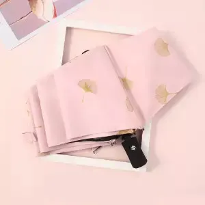 Automatic Black Coating Coated Sun Umbrella Sunscreen Windproof Umbrella Ladies Dual-Use Folding Umbrella - Цвет: 3