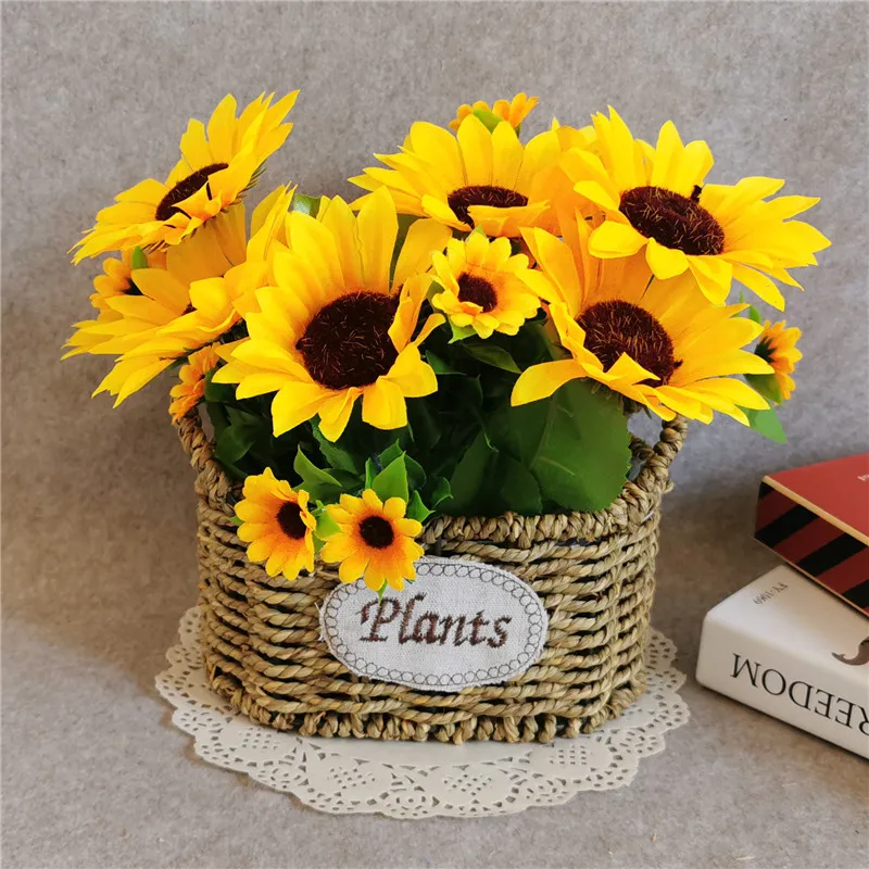 

Simulated Sunflower Bouquet Wedding Home Decoration Simulated Flower Table Placement of Silk Flower Bed Flower Arrangement Props