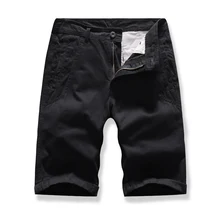 Мужские военные шорты, новинка, армейские однотонные тактические шорты с несколькими карманами, мужские хлопковые Свободные повседневные шорты для работы, европейский размер