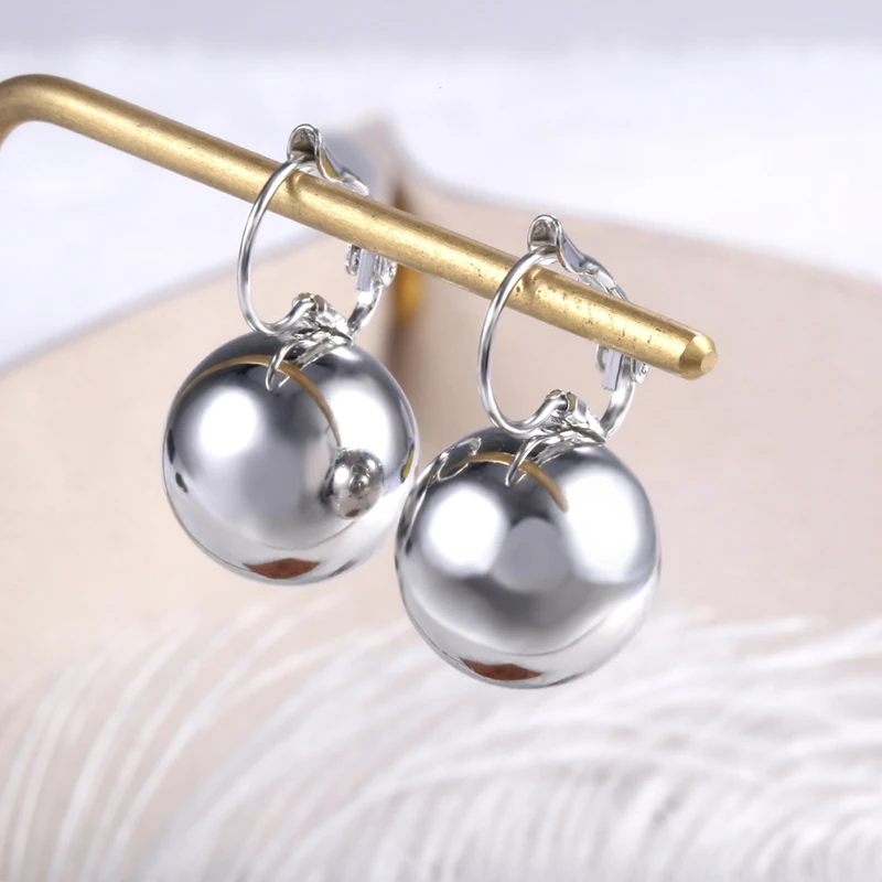 Smooth Ball-Shape Drop Dangle Earring For Women Creative White/Golden/Rosegold Pandent Earring Charming Female Ear New Hot For dangle earrings,drop earrings,pendant earrings