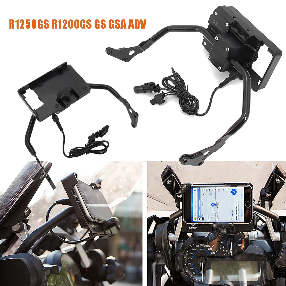 Motorcycle Mobile Phone Navigation Handlebar Bracket Support 12MM For BMW R1250GS R1200GS R1200 GS GSA ADV LC R 1200 Adventure кронштейны крепления для bmw r1200gs lc adv 2013 2019 2018 r 1200 gs r1200 приключения мотоциклетная камера видеомагнитофон индикатор стойка поддержка