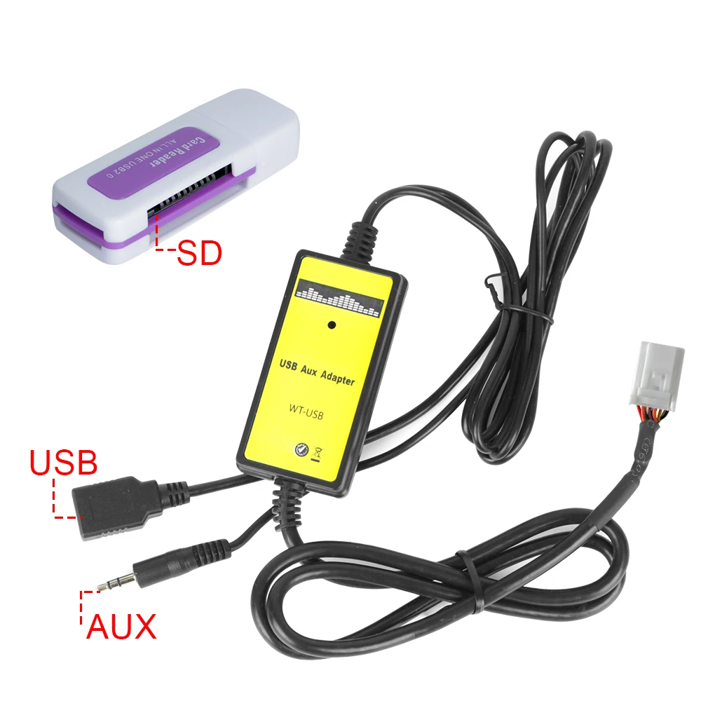 6+6Pin Bluetooth Car Kit for TOYOTA LEXUS Corolla RAV4 Camry Car MP3 USB  AUX Adapter With 3.5mm AUX In - AliExpress