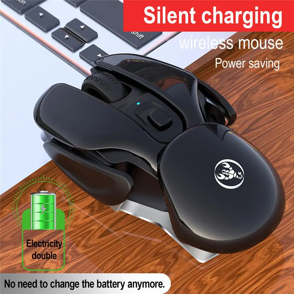 Бесшумная мышь 2,4G беспроводная мышь с 4 клавишами с высоким разрешением перезаряжаемый офисный курсор с 10 м беспроводное расстояние приема