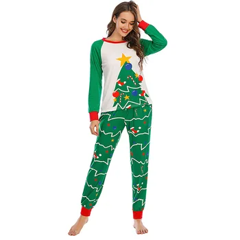 

Christmas Pajama Set Women Long Sleeve Shirt and Pants New Style Autumn and Winter Women's Loose Leisure Cotton Pajamas Suit