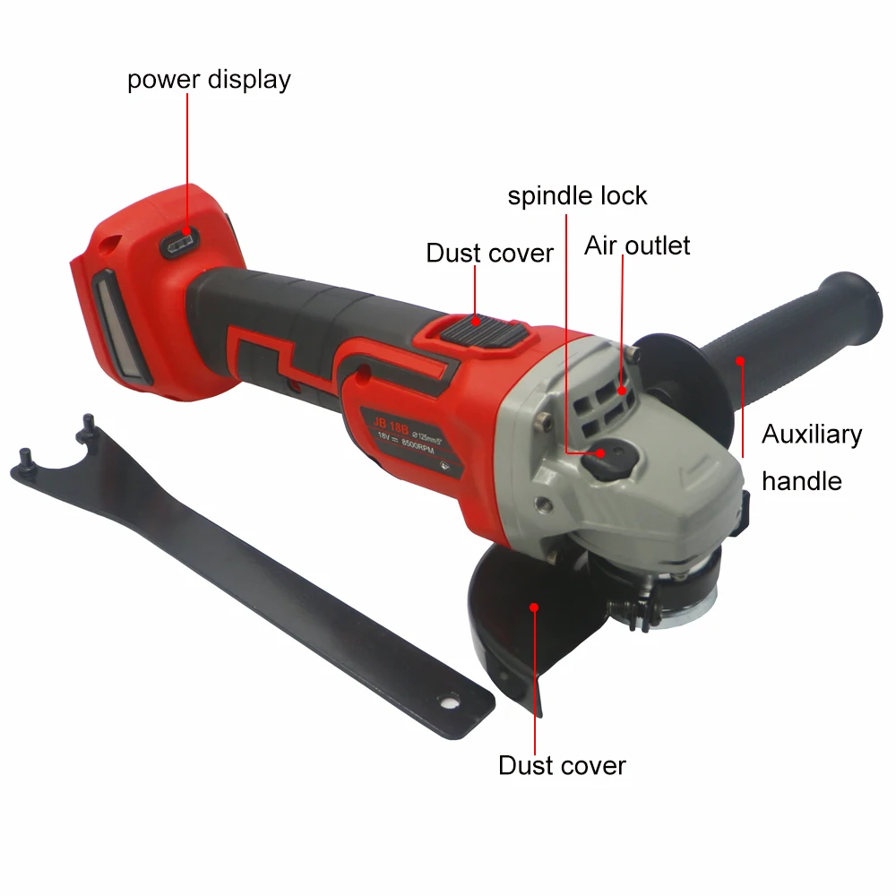 

REPLACE makita Cordless Li-lon Angle Grinder Handheld Rechargeable Household Grinding Machine Angle Grinder 8,500 RPM 125mm / 5