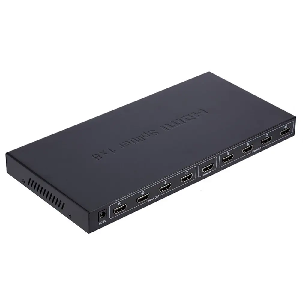 4K x 2K 3D 1080p HD HDMI Splitter 8 Ports Hub Box Auto Switch 1 In 8 Out Switcher with Power Adapter