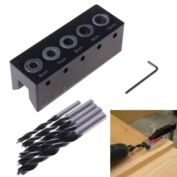 

90 Degree Angle Guide Drill Doweling Jig Straight Hole Locator Woodworking Tool 63HF