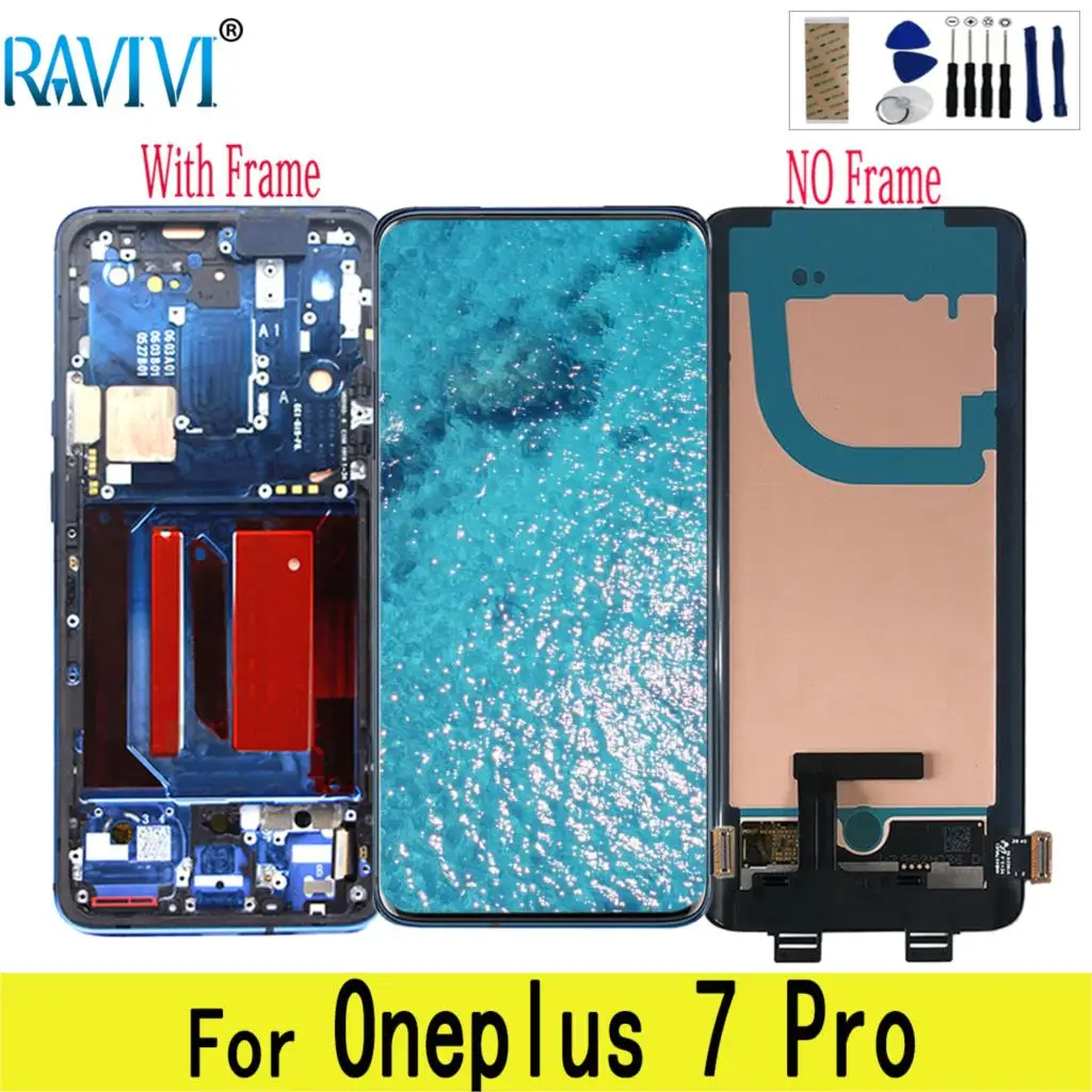 6 67 'Ƈ + 7Pro AMOLED lcd для Oneplus 7 Pro дисплей кодирующий преобразователь сенсорного