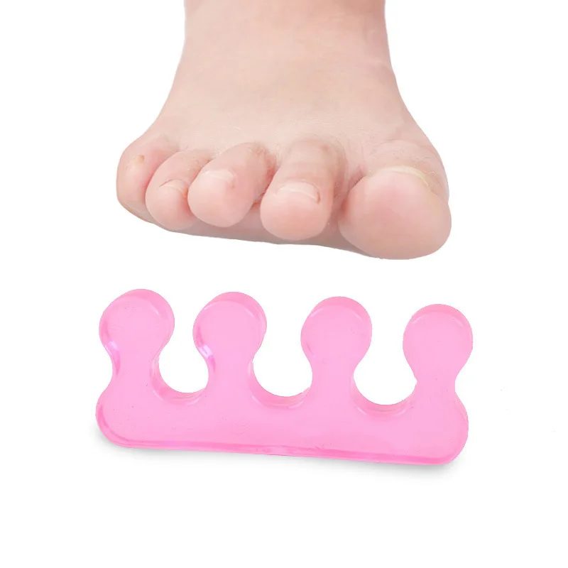 Toe Separator Soft Silicone Toe Separators Flexible Finger Spacer Correctors 2PCS Manicure Pedicure Nail Tools nail art tools toe separators toe spreader finger toe separator