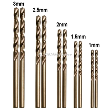 

50pcsTwist drill bit straight handle high speed steel cobalt M35 grinding Tool New 2019