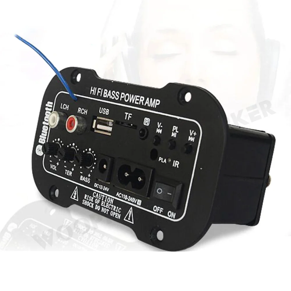 Woopker Digital Amplifier Decoder Board 25-30W Bluetooth Audio Amplifier DIY USB FM Radio TF Player Subwoofer 110V 220V - 4