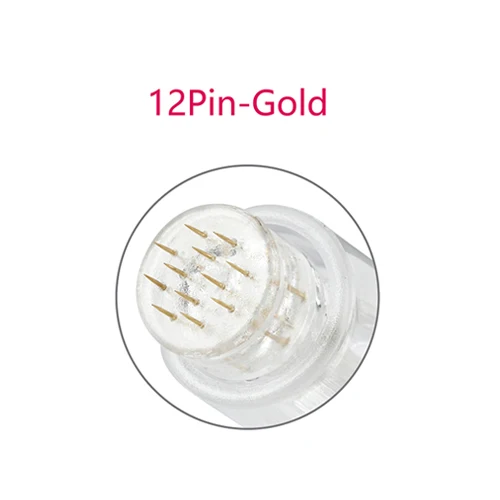 50 шт. Сменные винтовые картриджи для Derma Pen микро иглы 9 pin/12 pin/36 pin/42 pin/nano Микро Нано иглы татуировки - Габаритные размеры: 12 pin-gold