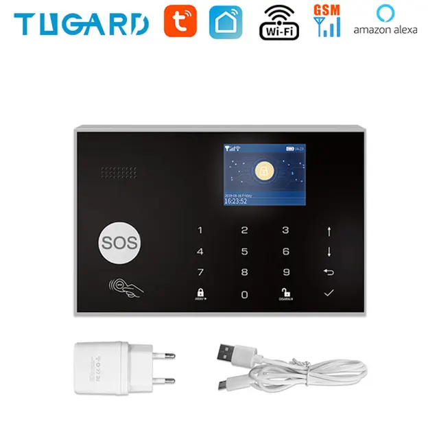 TUGARD G30 Tuya WiFi GSM Home Security Alarm System 433MHz Wireless Burglar Alarm Kit Works With Alexa Google APP Remote Control YK-002-GSM-G30