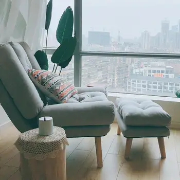 

Lazy Sofa Single Recreational Folding Balcony Bedroom Bedside Small Huxing Sofa Room Midday Break Backrest Lifting Chair
